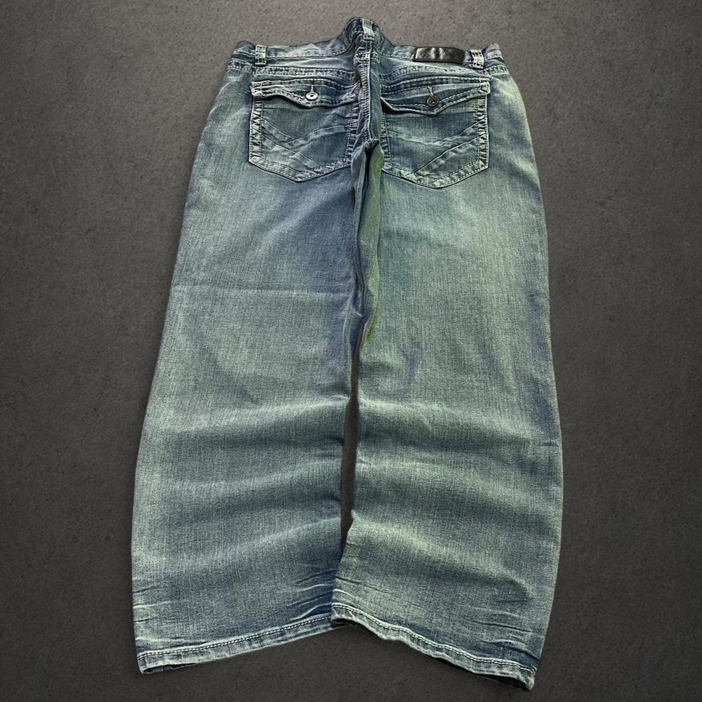 Y2K 2000s Cyber Grunge Indie Skater Hip Hop Western Faded Denim Jeans